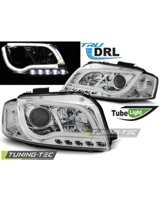 Fari Anteriori Luci Diurne DRL Cromato per Audi A3 8P 05/2003-03/2008 (Cod. TT-LPAUB0)