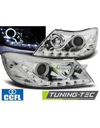 Fari Anteriori Luci Diurne Cromato per Skoda Octavia 2009-2012 (Cod. TT-LPSK20)