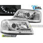 Fari Anteriori Luci Diurne DRL Cromato per Volkswagen T5 04/2003-08/2009 (Cod. TT-LPVWJ8)