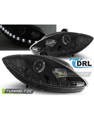 Fari Anteriori Luci Diurne DRL Nero per Seat Leon Altea 2009-2012 (Cod. TT-LPSE26)