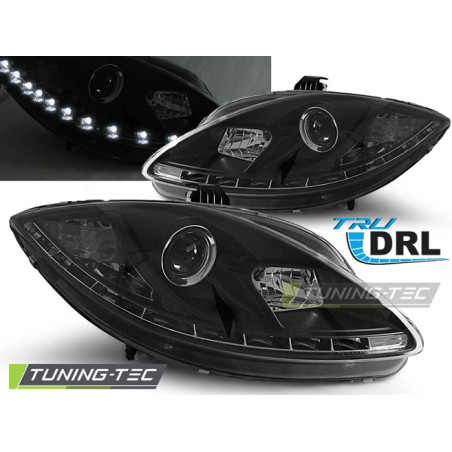 Fari Anteriori Luci Diurne DRL Nero per Seat Leon Altea 2009-2012 (Cod. TT-LPSE26)