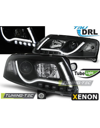 Fari Anteriori Luci Diurne DRL Nero per Audi A6 C6 2004-2008 (Cod. TT-LPAUC1)