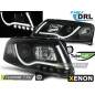 Fari Anteriori Luci Diurne DRL Nero per Audi A6 C6 2004-2008 (Cod. TT-LPAUC1)