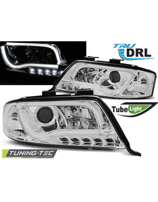 Fari Anteriori Luci Diurne DRL Cromato per Audi A6 06/2001-05/2004 (Cod. TT-LPAUB8)