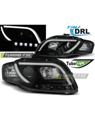 Fari Anteriori Luci Diurne DRL Nero per Audi A4 B7 11/2004-03/2008 (Cod. TT-LPAUB5)