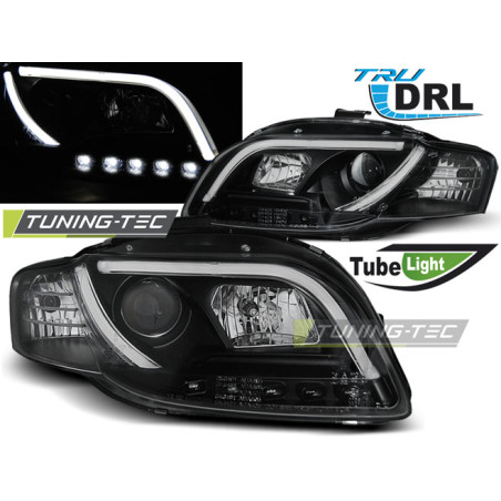 Fari Anteriori Luci Diurne DRL Nero per Audi A4 B7 11/2004-03/2008 (Cod. TT-LPAUB5)