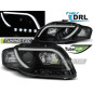 Fari Anteriori Luci Diurne DRL Nero per Audi A4 B7 11/2004-03/2008 (Cod. TT-LPAUB5)