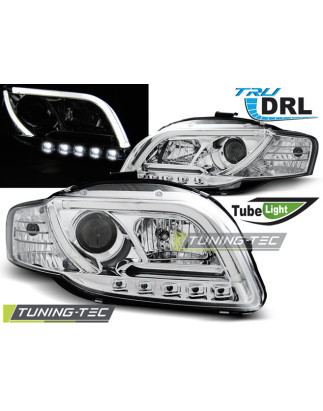 Fari Anteriori Luci Diurne DRL Cromato per Audi A4 B7 11/2004-03/2008 (Cod. TT-LPAUB4)