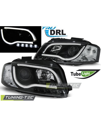 Fari Anteriori Luci Diurne DRL Nero per Audi A3 8P 05/2003-03/2008 (Cod. TT-LPAUB1)