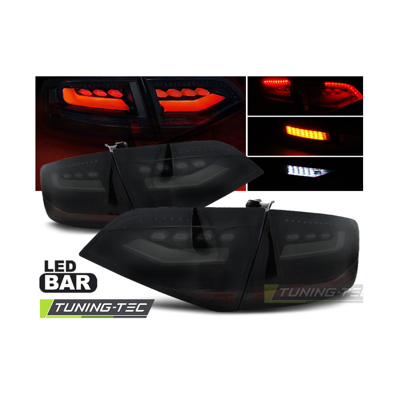 Fanali Posteriori LED Nero per Audi A4 B8 2008-2011 (Cod. TT-LDAUA3)
