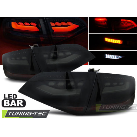 Fanali Posteriori LED Nero per Audi A4 B8 2008-2011 (Cod. TT-LDAUA3)