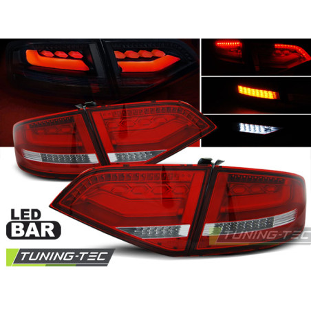 Fanali Posteriori LED Rosso/bianco per Audi A4 B8 2008-2011 (Cod. TT-LDAUA2)
