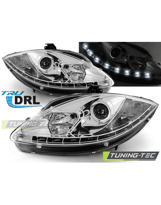 Fari Anteriori Luci Diurne DRL Cromato per Seat Leon Altea 2009-2012 (Cod. TT-LPSE25)