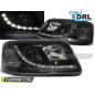 Fari Anteriori Luci Diurne DRL Nero per Volkswagen T5 04/2003-08/2009 (Cod. TT-LPVWJ9)