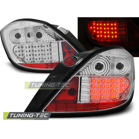 Fanali Posteriori LED Cromato per Opel Astra H 5D 03/2004-2009 (Cod. TT-LDOP11)