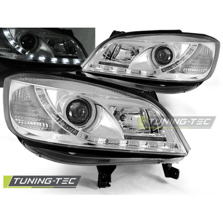 Fari Anteriori con Luci Diurne Luci Diurne Cromato per Opel Zafira 04/1999-06/2005 (Cod. TT-LPOP41)