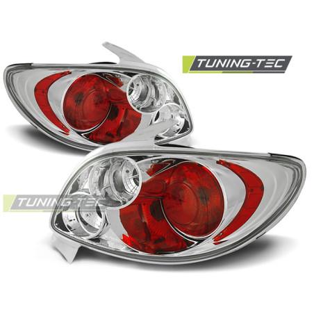 Fanali Posteriori Cromato per Peugeot 206 Dal 10/1998 (Cod. TT-LTPE10)