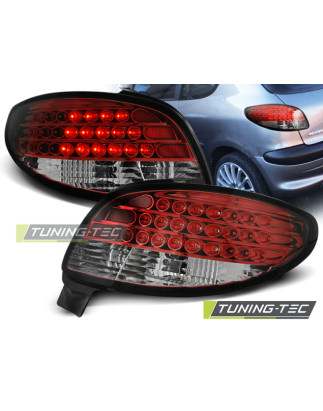 Fanali Posteriori LED Rosso/bianco per Peugeot 206 Dal 10/1998 (Cod. TT-LDPE07)