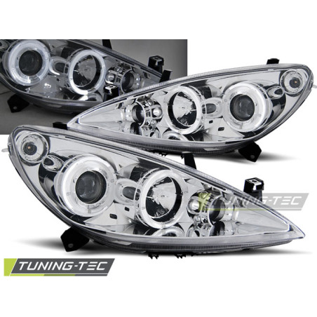 Fari Anteriori Angel Eyes per Peugeot 307 04/2001-06/2005 (Cod. TT-LPPE09)