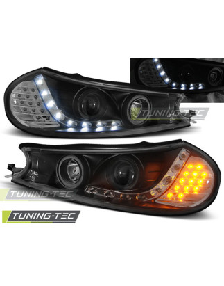 Fari Anteriori con Luci Diurne Luci Diurne Nero per Ford Mondeo 10/1996-08/2000 (Cod. TT-LPFO29)