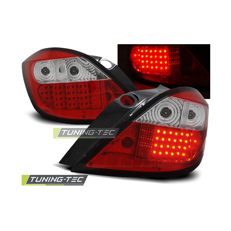 Fanali Posteriori LED Rosso/bianco per Opel Astra H 03/2004-2009 (Cod. TT-LDOP12)