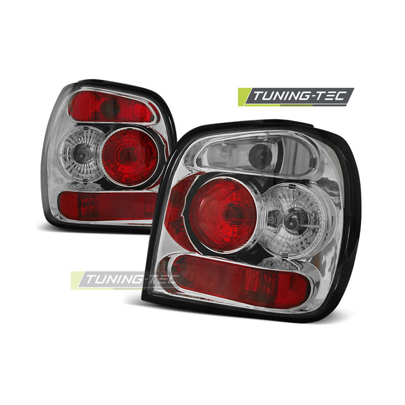 Fanali Posteriori Cromato per Volkswagen Polo 6N2 10/1999-10/2001 (Cod. TT-LTVW07)