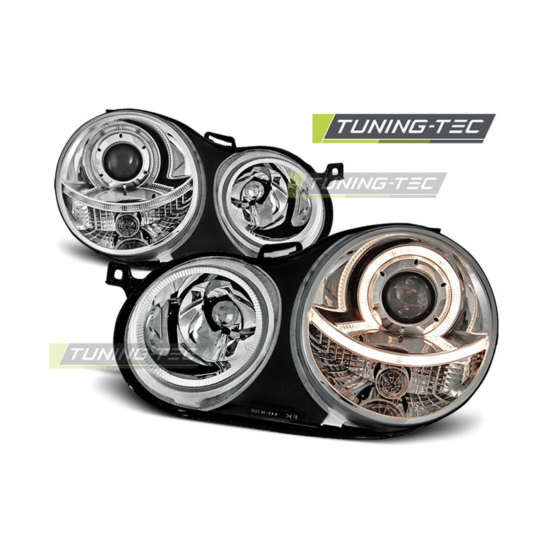 Fari Anteriori Angel Eyes per Volkswagen Polo 9N 11/2001-04/2005 (Cod. TT-LPVW58)