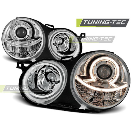 Fari Anteriori Angel Eyes per Volkswagen Polo 9N 11/2001-04/2005 (Cod. TT-LPVW58)