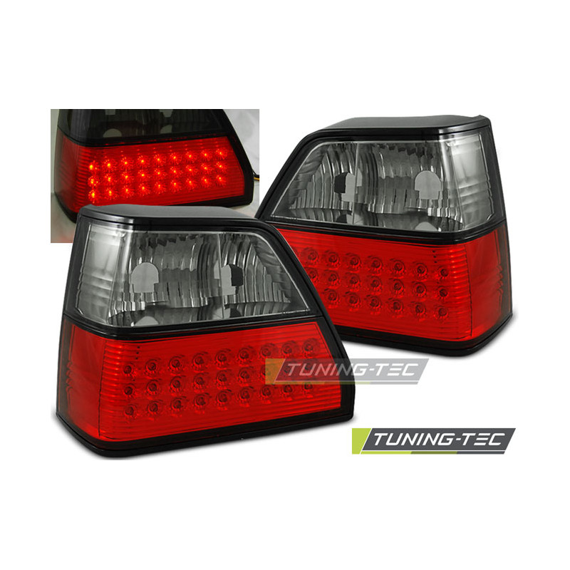 Fanali Posteriori LED Rosso Fumé per Volkswagen Golf 2 08/1983-08/1991 (Cod. TT-LDVW34)