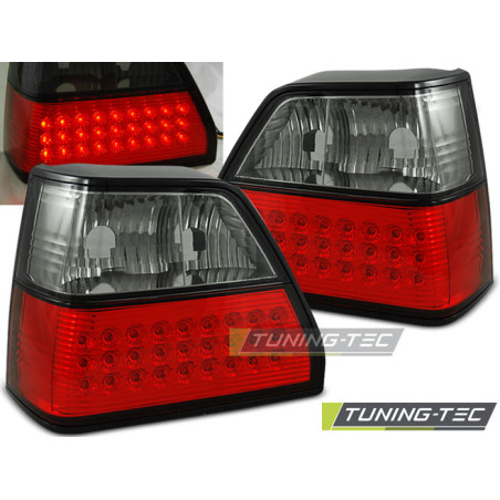 Fanali Posteriori LED Rosso Fumé per Volkswagen Golf 2 08/1983-08/1991 (Cod. TT-LDVW34)