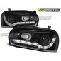 Fari Anteriori Luci Diurne Nero per Volkswagen Golf 3 09/1991-08/1997 (Cod. TT-LPVW43)