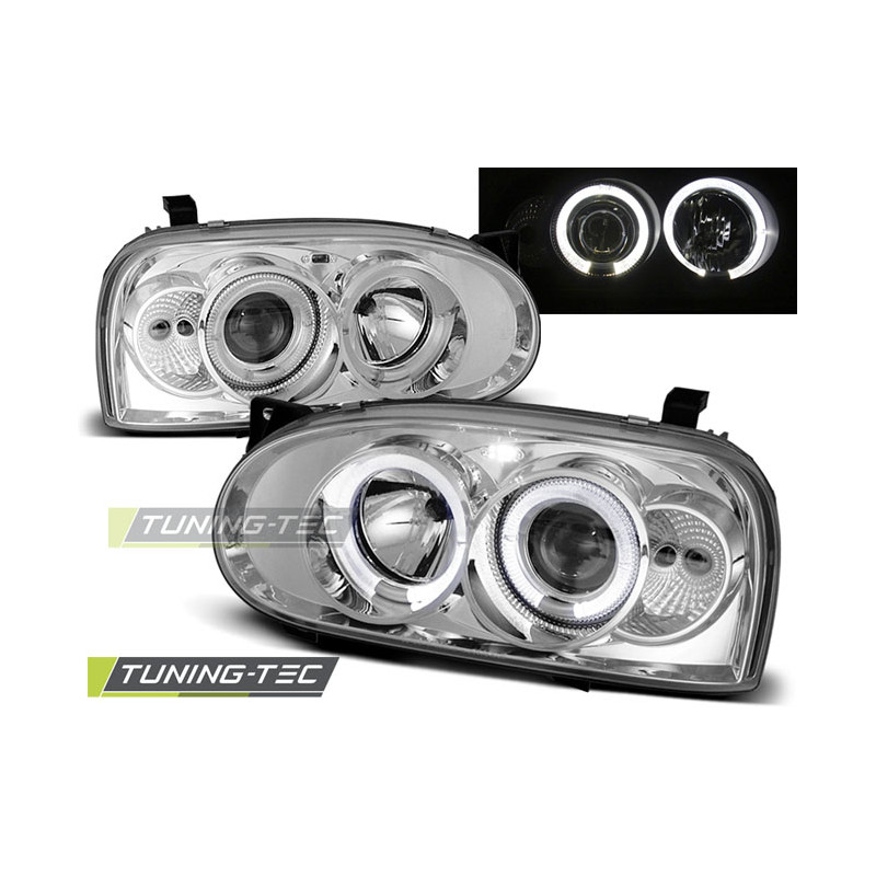 Fari Anteriori Angel Eyes per Volkswagen Golf 3 09/1991-08/1997 (Cod. TT-LPVW02)