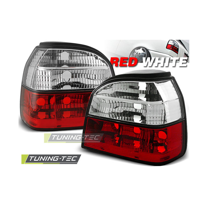 Fanali Posteriori Rosso/bianco per Volkswagen Golf 3 09/1991-08/1997 (Cod. TT-LTVW53)