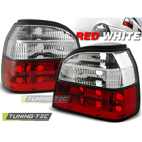 Fanali Posteriori Rosso/bianco per Volkswagen Golf 3 09/1991-08/1997 (Cod. TT-LTVW53)