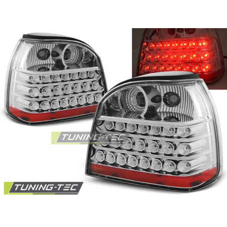 Fanali Posteriori LED Cromato per Volkswagen Golf 3 09/1991-08/1997 (Cod. TT-LDVW01)