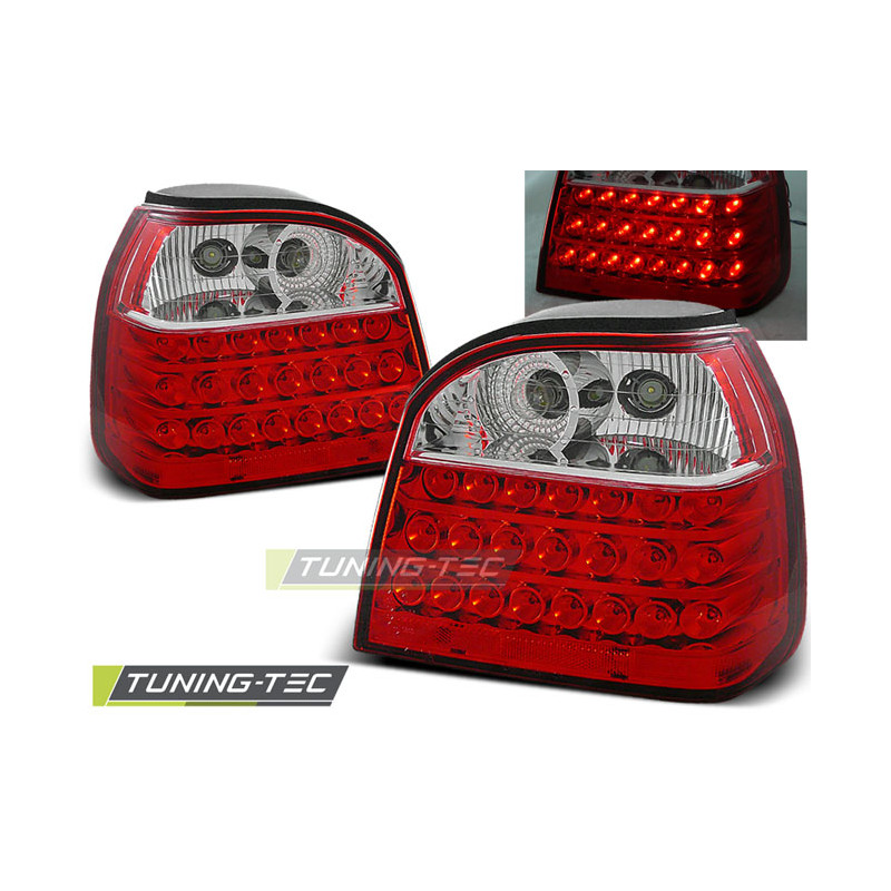 Fanali Posteriori LED Rosso/bianco per Volkswagen Golf 3 09/1991-08/1997 (Cod. TT-LDVW10)