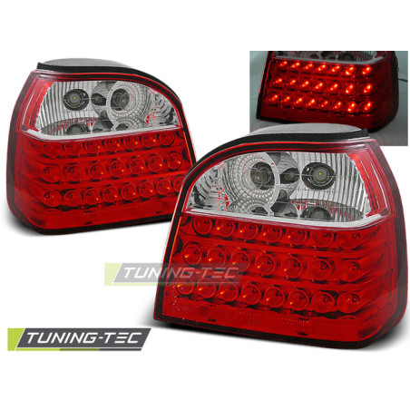 Fanali Posteriori LED Rosso/bianco per Volkswagen Golf 3 09/1991-08/1997 (Cod. TT-LDVW10)