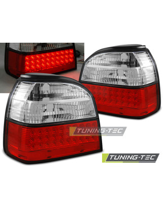 Fanali Posteriori LED Rosso/bianco per Volkswagen Golf 3 09/1991-08/1997 (Cod. TT-LDVW35)