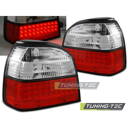 Fanali Posteriori LED Rosso/bianco per Volkswagen Golf 3 09/1991-08/1997 (Cod. TT-LDVW35)