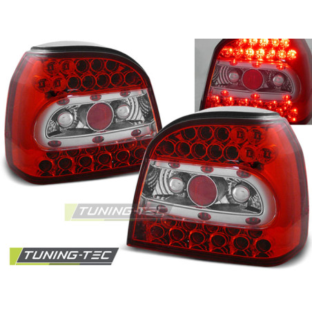 Fanali Posteriori LED Rosso/bianco per Volkswagen Golf 3 09/1991-08/1997 (Cod. TT-LDVW13)