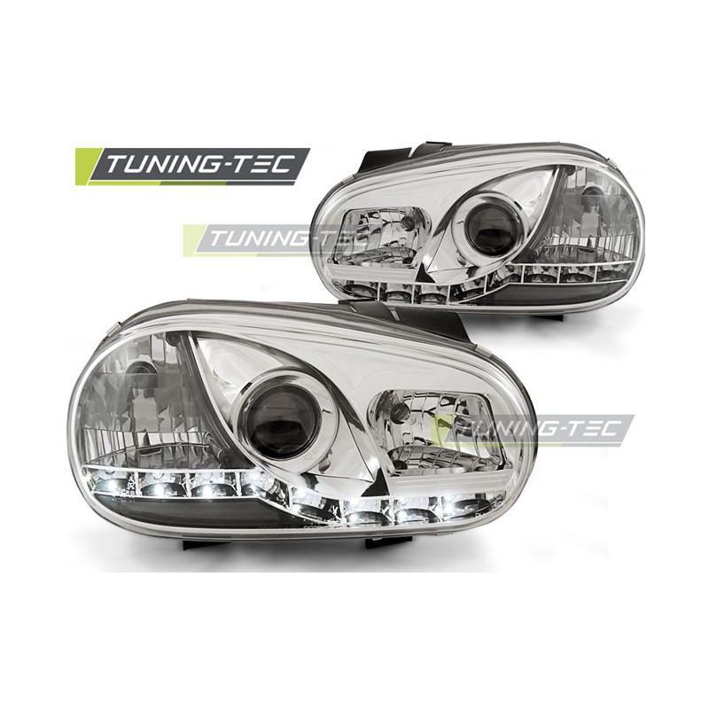 Fari Anteriori Luci Diurne Cromato per Volkswagen Golf 4 09/1997-09/0 (Cod. TT-LPVW85)