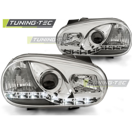 Fari Anteriori Luci Diurne Cromato per Volkswagen Golf 4 09/1997-09/0 (Cod. TT-LPVW85)