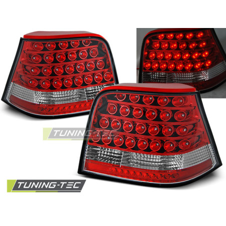 Fanali Posteriori LED Rosso/bianco per Volkswagen Golf 4 09/1997-09/2003 (Cod. TT-LDVW21)