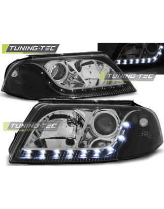 Fari Anteriori Luci Diurne Nero per Volkswagen Passat 3BG B5 Fl 09/2000-03/2005 (Cod. TT-LPVW56)