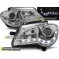 Fari Anteriori Luci Diurne Cromato per Volkswagen Touran 2006-2010 (Cod. TT-LPVWF4)