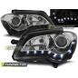 Fari Anteriori Luci Diurne Nero per Volkswagen Touran 2006-2010 (Cod. TT-LPVWF5)