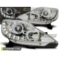 Fari Anteriori con Luci Diurne Luci Diurne Cromato per Peugeot 107 2005-2011 (Cod. TT-LPPE24)