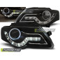 Fari Anteriori Luci Diurne Nero per Volkswagen Passat B6 3C 03/2005-2010 (Cod. TT-LPVWF7)
