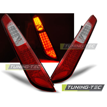 Fanali Posteriori LED LED Rosso/bianco per Ford Focus Mk2 Hb 09/2004-2008 (Cod. TT-LDFO27)