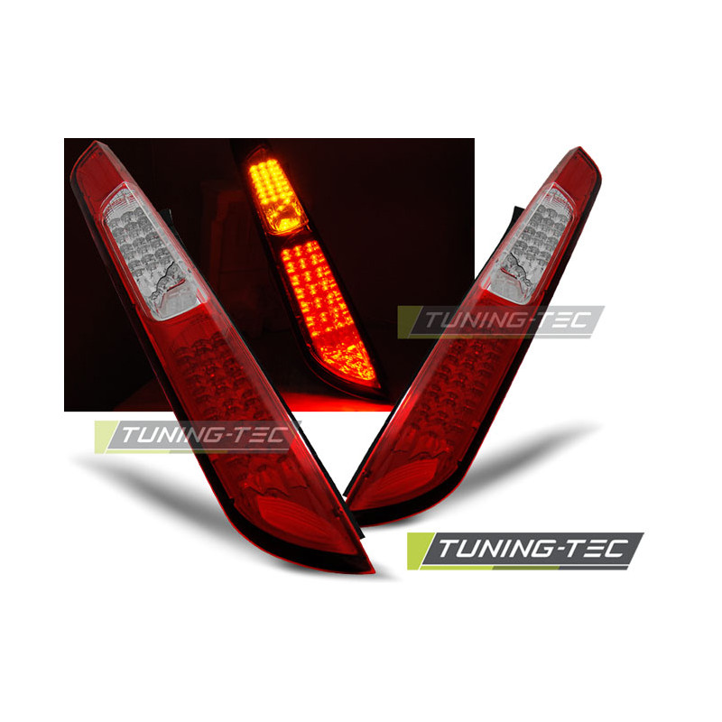 Fanali Posteriori LED LED Rosso/bianco per Ford Focus Mk2 Hb 2008-2010 (Cod. TT-LDFO32)